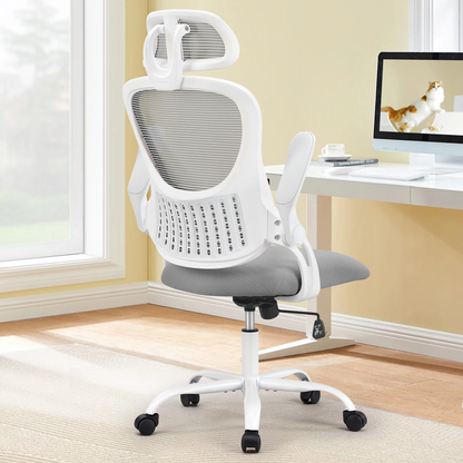 Mesh Ergonomic Executive Office Chair with Adjustable Headrest & Flip-up Arms – Home & Office