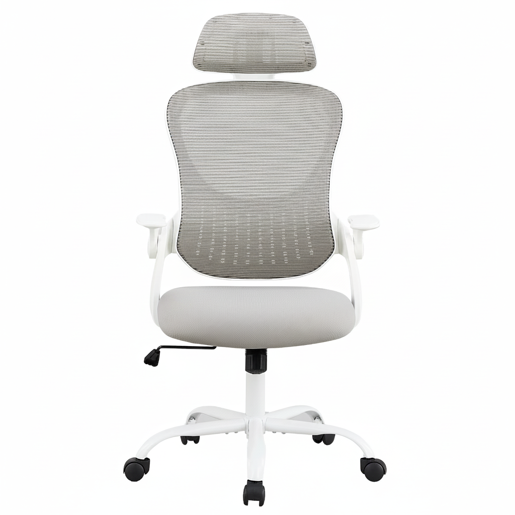 Mesh Ergonomic Executive Office Chair with Adjustable Headrest & Flip-up Arms – Home & Office